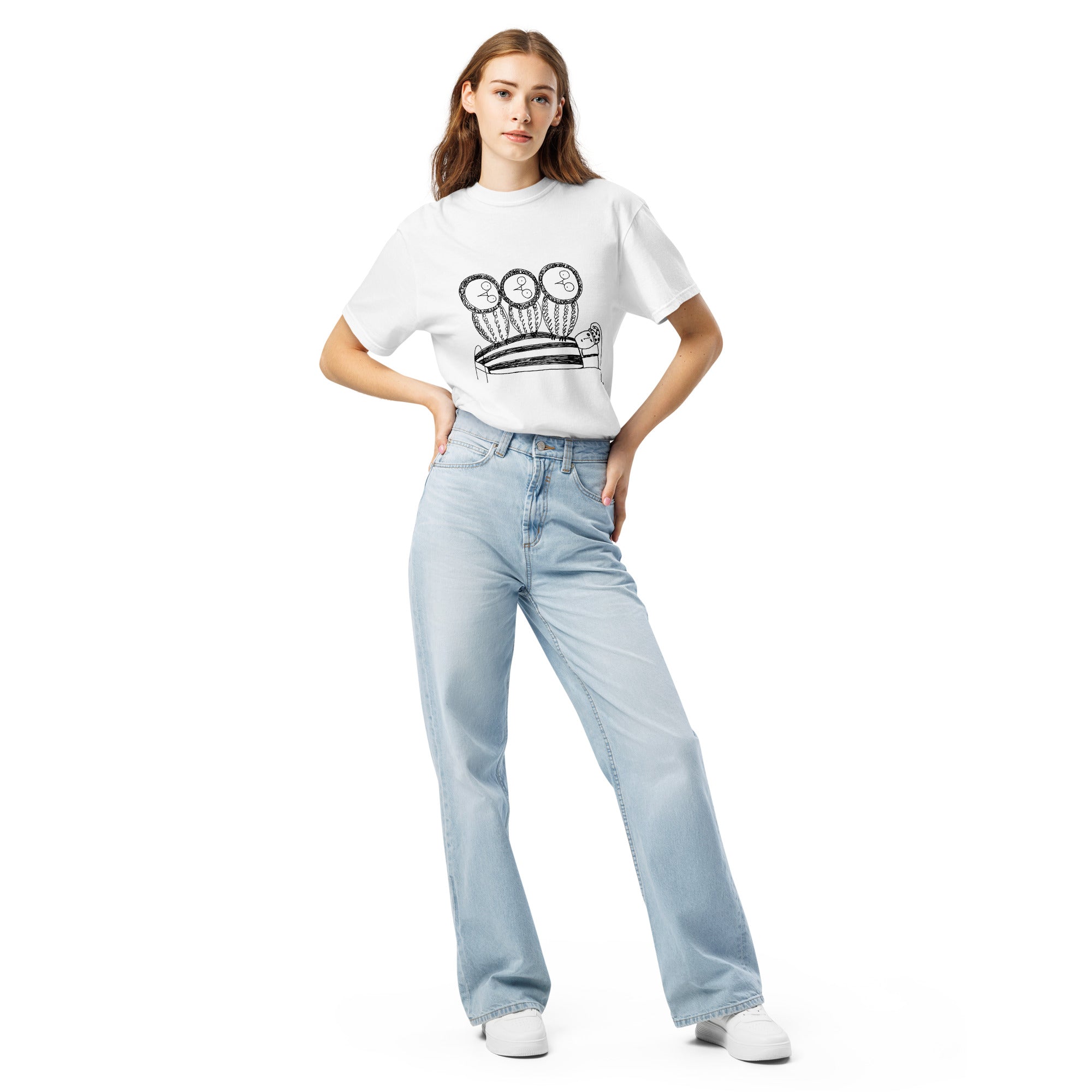 Night Owls (Unisex garment-dyed heavyweight t-shirt)